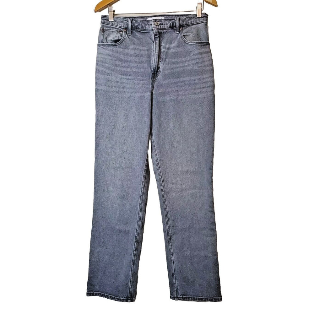 Abercrombie & Fitch Jeans 29 / 8 Womens The 90s Straight Ultra High Rise Gray‎
